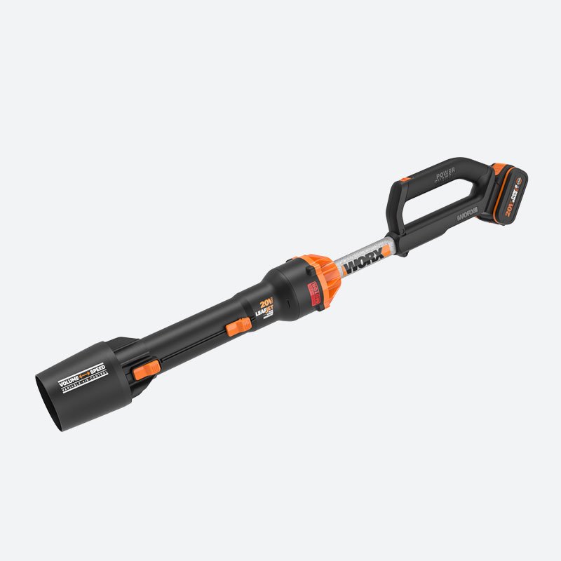 Воздуходувка аккумуляторная WORX WG543E, 20В,  42.5м/с, расход воздуха 696м3/час, с АКБ и ЗУ