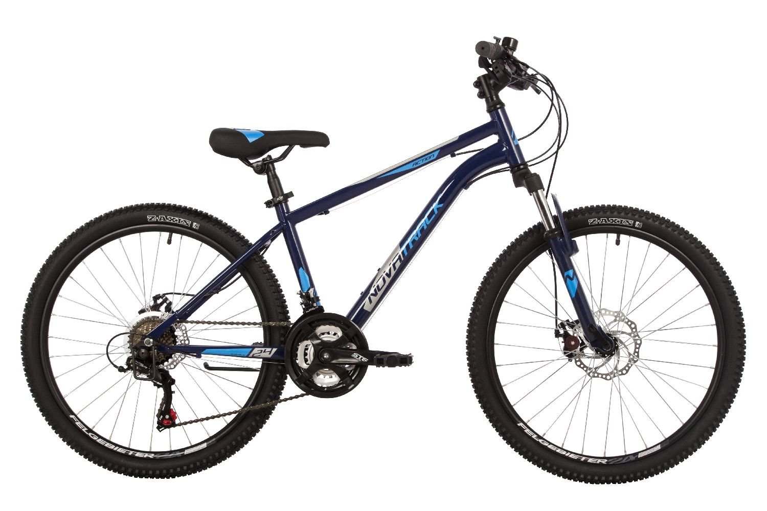 Велосипед Novatrack Action D 24" (2023), рама 14" (130-155 см), синий